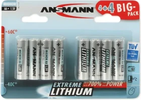 Ansmann Extreme Lithium Mignon AA / Baterie / 8 ks / 1,5 V / FR6 (1512-0012)