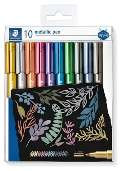 Staedtler Metallic / Popisovač / kulatý hrot / mix barev / 10 ks / 1-2 mm (8323 TB10)