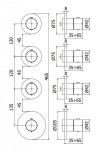 PAFFONI - Modular Box Termostatická baterie pod omítku, pro 3 spotřebiče, chrom MDE019CR