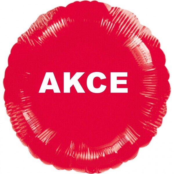 Balónek fóliový červený AKCE Balonky.cz Balónek fóliový červený AKCE Balonky.cz