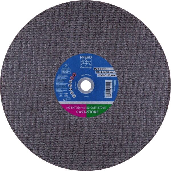 PFERD TOOLS 100 EHT 350-4,5 SG CAST+STONE/20,0 61329530 řezný kotouč rovný 350 mm 10 ks litina , Tvárná litina, beton