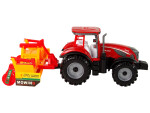 Mamido Traktor s kultivátorem s třecím pohonem červený