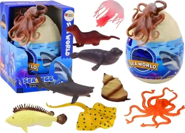 LEANTOYS Vejce s figurkami mořských zvířat