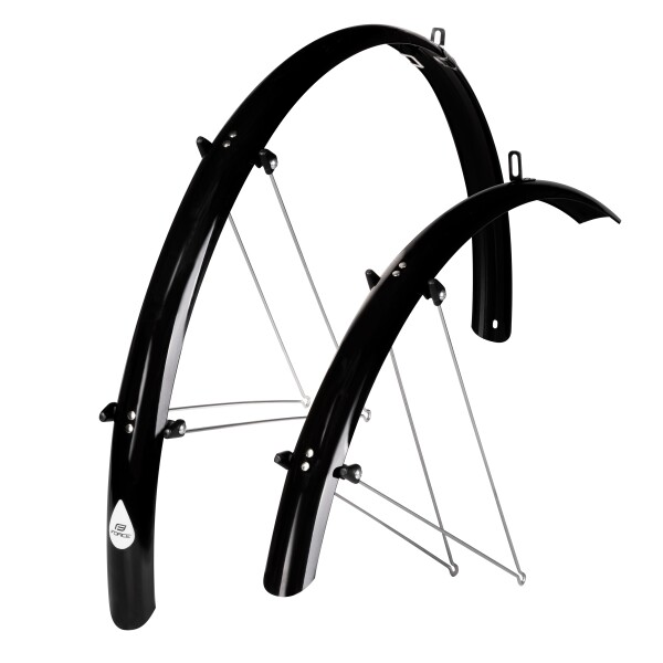 Blatníky FORCE 48 Aluflex 28" XL + V vzpěry, černé
