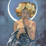Nástěnný kalendář poznámkový 2027 Notique Alfons Mucha, 30 x 30 cm