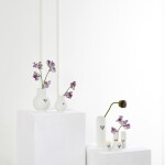 Räder Porcelánová vázička Ball Silver 9 cm, bílá barva, porcelán