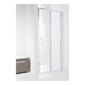 JIKA - Cubito Pure Sprchové dveře skládací 800 L/P, sklo transparentní, stříbrná lesklá H2552410026681