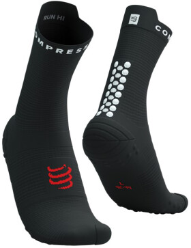 Běžecké kompresní ponožky Compressport Pro Racing Socks v4.0 Run High - Black/White Velikost: EU 35-38
