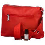 Stylová dámská koženková crossbody kabelka Verrona, červená