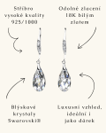 Royal Fashion stříbrné pozlacené náušnice Swarovski DES0241-WG