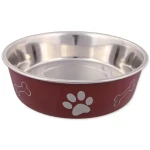 TRIXIE Miska nerezová s plastovým povrchem 21 cm / Miska pro psy / Nerez, plast / 1,4 l / Velký, obří pes (G14-25244)
