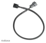 Akasa prodlužovací kabel ventilátoru 4PIN černá / Kabel / PWM / 30 cm / 4 ks (AK-CBFA01-KT04)