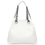 Módní dámská koženková kabelka na rameno Žanet, bílá