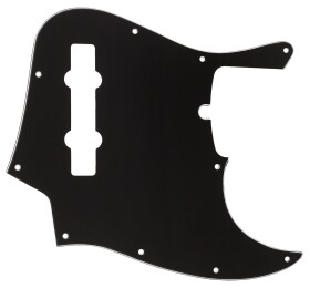 Fender Pickguard, 5-String Jazz Bass, 10-Hole Mount, Black, 3-Ply