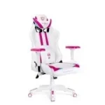 Diablo X-Ray Normal bílo-růžová / Dětská Herní židle / nastavitelná / umělá kůže / pojezdová kolečka / nosnost 150 kg (X-RAY BIAŁO-RÓZOWY NORMAL)