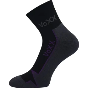 VOXX Ponožky bavlněné sportovní LOCATOR B černé s fialovou 35-38 118454