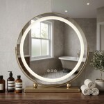 REA - Zrcadlo LED MAKE-UP L.Gold 40 cm HOM-01809