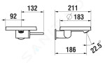 Laufen - Kartell Umyvadlová baterie Disc pod omítku, chrom H3113370041201