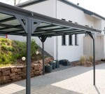 Hliníkový přístřešek (carport) – Helsinki (d. 503 × š. 305 × v. 232 cm), antracit 3,05, 5,03, Hliník