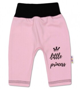Baby Nellys Bavlněné tepláčky, růžové Little Princess, vel.