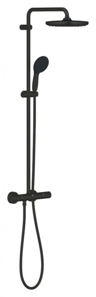 GROHE - Vitalio Start Sprchový set s termostatem, průměr 25 cm, 2 proudy, matná černá 266772431
