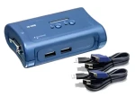 TRENDnet 2-Port USB KVM Switch / KVM přepínač / VGA / 2x PC / Kabely součástí balení (TK-207K)