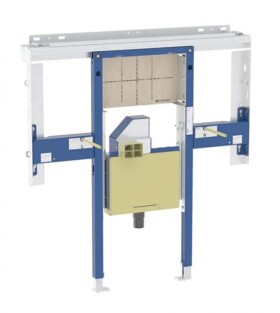 Duofix Předstěnová instalace pro umyvadlo Geberit ONE 90 cm, pro nástěnnou armaturu, podomítkový sifon a prvek Clou, na výšku místnosti 111.082.00.2
