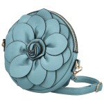 Luxusní dámská koženková crossbody kabelka MaxFly Scarlet, džínově modrá
