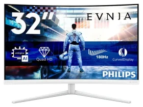 31.5" Philips 32M2C5501 bílá / Monitor / Curved Fast VA / QHD 2560×1440 / 180Hz / 1ms / Ambiglow (32M2C5501/00)
