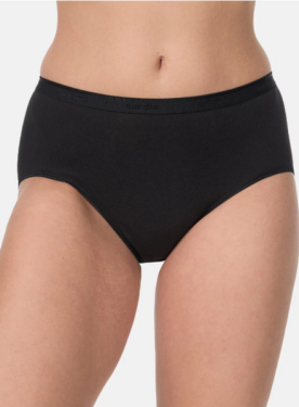 Dámské kalhotky vysokého střihu NUR DIE COTTON MIDISLIP - NUR DIE - černá M