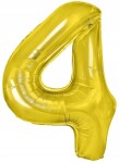 Mamido Foliový balónek číslo 4 zlatý 40 cm