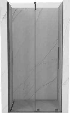 MEXEN/S - Velar posuvné sprchové dveře 90, transparent, grafit kartáčovaná 871-090-000-01-66