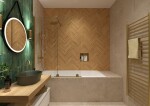 Vanová zástěna SAT Walk-In Xmotion 150x117,5 cm zlatá SATWIXMVZ150Z SATWIXMVZ150Z