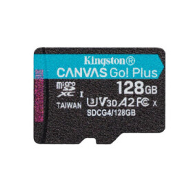 Kingston MicroSDXC karta 128GB Canvas Go! Plus, R:200/W:160MB/s, Class 10, UHS-I, U3, V30, A2 + Bez Adaptéru EDF_443758