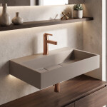 REA - Umyvadlo z litého mramoru GOYA TAUPE 60CM REA-U4413