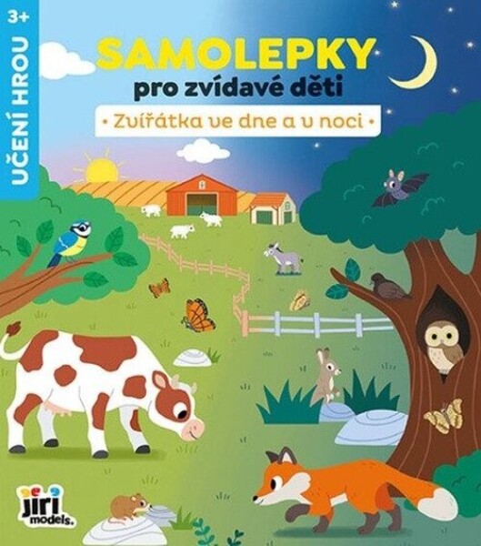 Samolepky pro zvídavé děti Zvířata ve dne a v noci