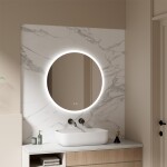 Mereo Zrcadlo kulaté pr. 60 cm, LED osvětlení a odmlžování CN162