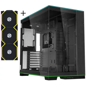 Lian Li O11D EVO RGB černá + 3× UNI FAN SL Wireless 120 mm / PC skříň / Mid Tower / Tempered Glass / ARGB PWM (GABU-556)
