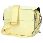 Moderní dámská koženková crossbody kabelka LB Eva, žlutá