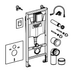 GROHE - Solido Set předstěnové instalace, klozetu a sedátka Euro Ceramic, softclose, tlačítko Even, chrom SANI15BB1104