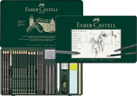 Faber-Castell Faber-Castell, 112974, Pitt Monochrome, sada uměleckých výtvarných potřeb, 26 ks