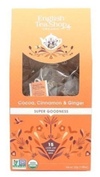 English Tea Shop Čaj Kakao, skořice, zázvor, 15 pyramidek