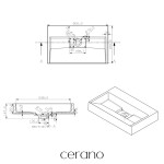 CERANO - Umyvadlo z litého mramoru Vita - nástěnné i na desku - bílá matná - 60x37 CER-8050BD6938