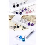 Náušnice Swarovski Elements Bernadette Sapphire, Tmavě modrá
