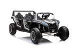 Mamido Elektrické autíčko Buggy UTV čtyřmístné 24V nafukovací kola bílé