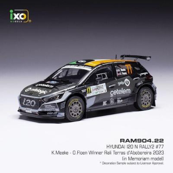 Hyundai i20 N Rally 2 #77 Winner Rallye Aboboreira 2023 Ixo 1:43