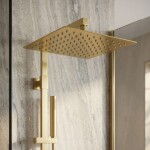 REA - Čtvercová hlavová sprcha JS-P015BG 30cm Brush Gold REA-P0616