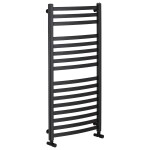 CERANO Koupelnový radiátor Paolo - boční připojení - 604W - černá matná - 1090x550 mm