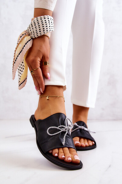 Zazoo 2659 Kožené Dámské Černé Žabky 36