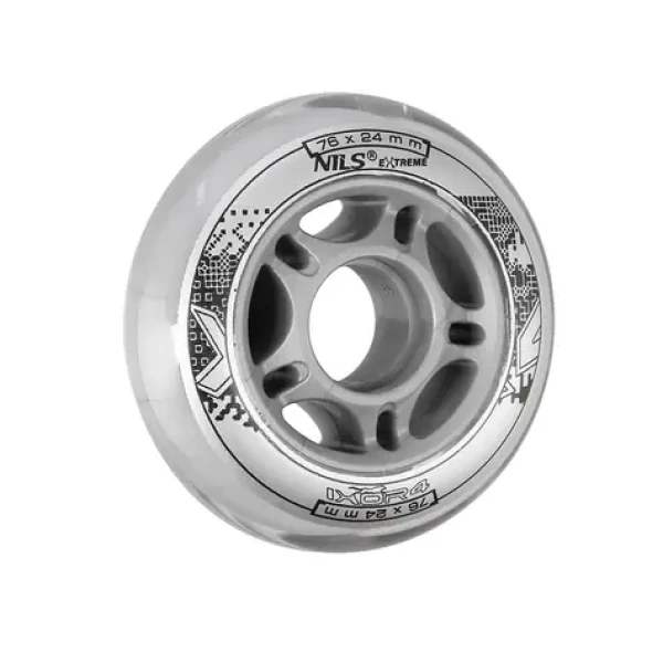 NILS Extreme PU 76x24 Kolečka čiré (4ks) (5907695515831)